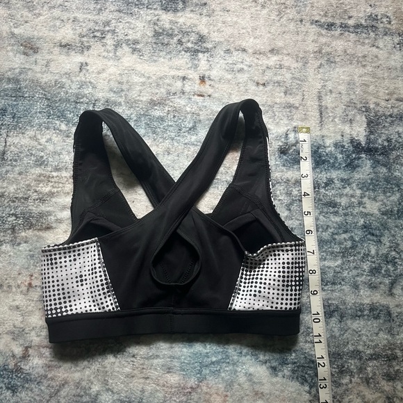 Adidas Women's Black and White Supernova Sports Bra - Picture 2 of 3